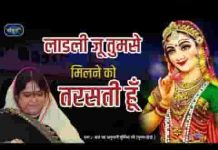 लाडली जू तुमसे मिलने को तरसती हूँ भजन लिरिक्स