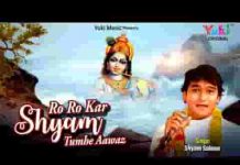 रो रो कर श्याम तुम्हे आवाज़ लगाता हूँ लिरिक्स